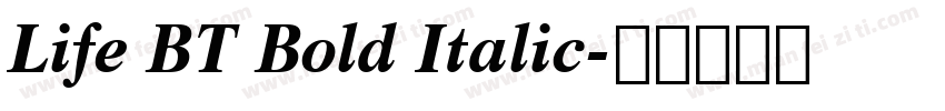 Life BT Bold Italic字体转换